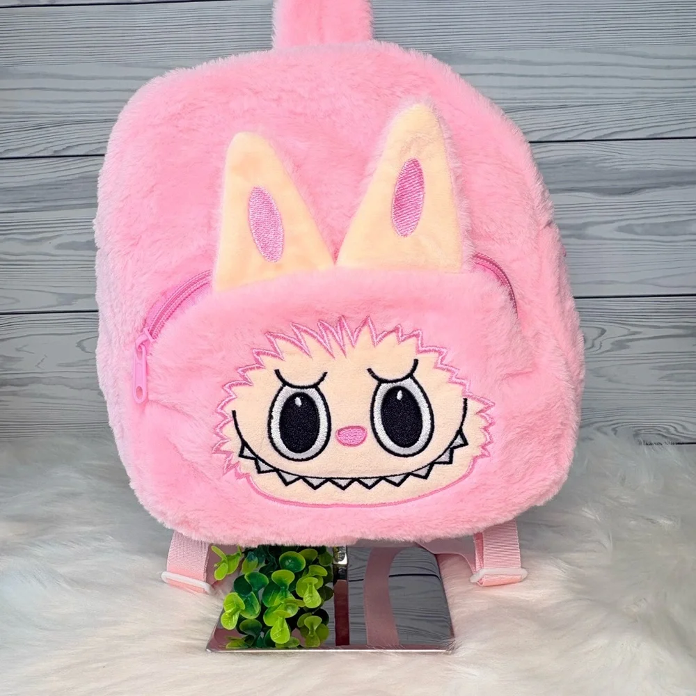 Pink‎ Labubu Plush Backpack